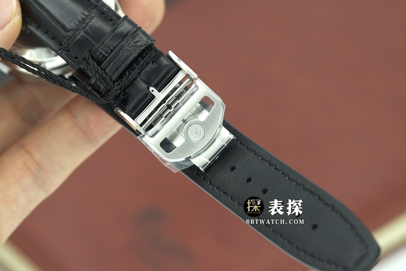 ZF厂葡萄牙万国1:1复刻手表蓝盘计时皮带款IW371606表扣实拍图