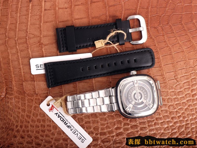 SEVENFRIDAY复刻/七个星期五手表自动机械男表瑞士钢带大表盘M系列正面图