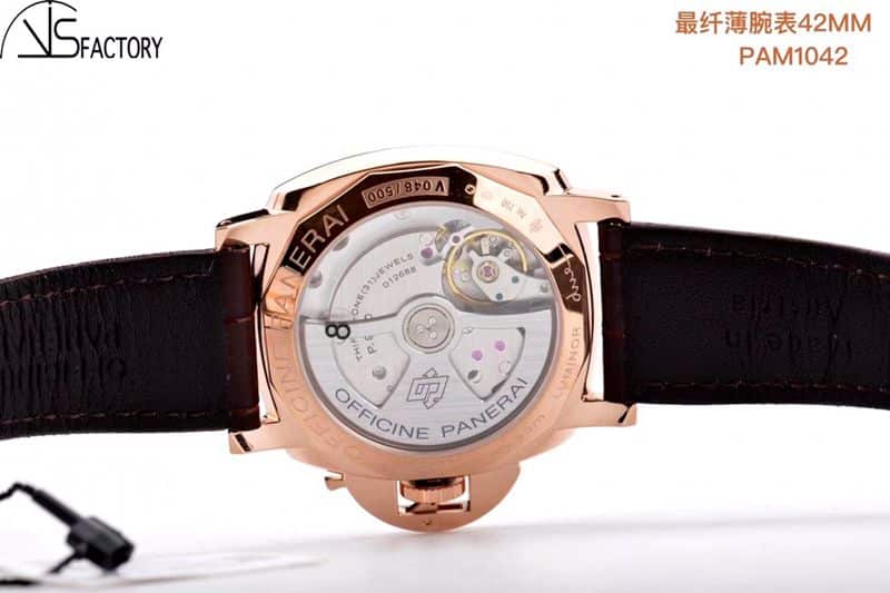 沛纳海高仿手表Luminor Due小红金42MM腕表机芯图