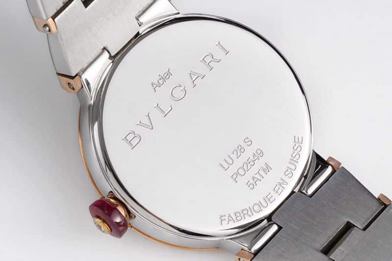 宝格丽高仿手表BVLGARI LVCEA 系列腕表后盖图