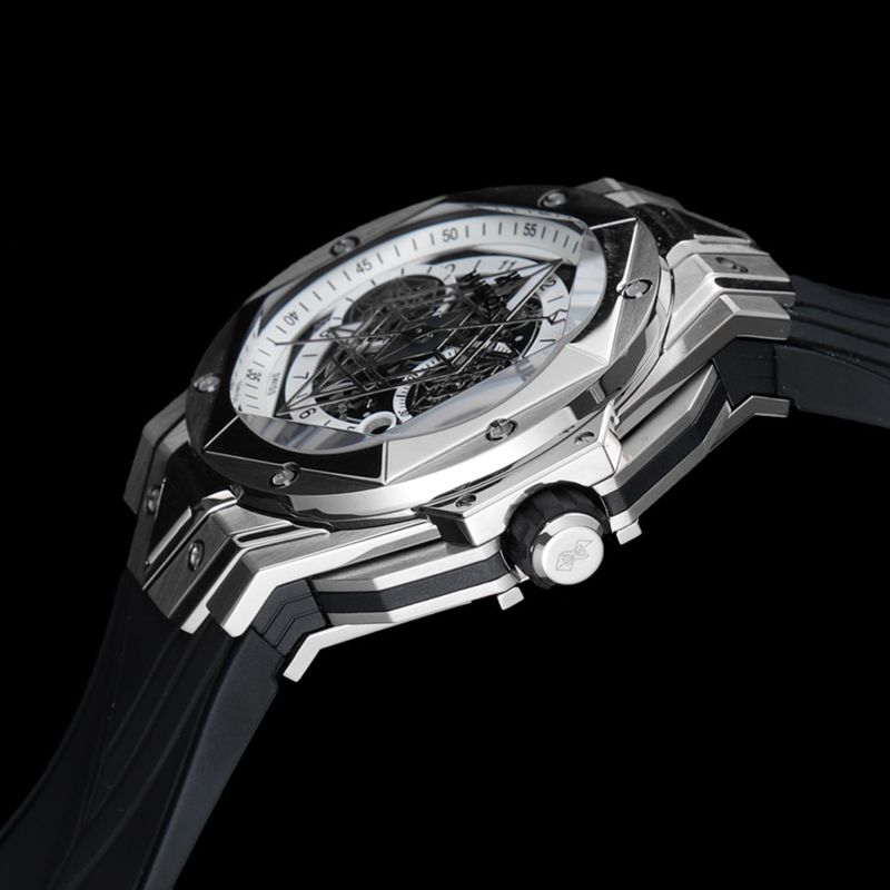 Hublot宇舶高仿手表全新BigBangSangBleuII刺青男士机械腕表侧面图