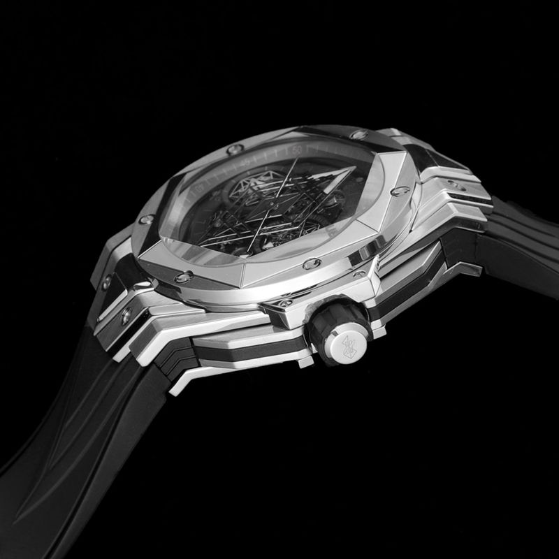 Hublot宇舶高仿手表全新BigBangSangBleuII刺青男士机械腕表侧面图