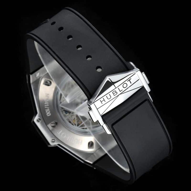 Hublot宇舶复刻手表全新BigBangSangBleuII刺青男士机械腕表表扣图