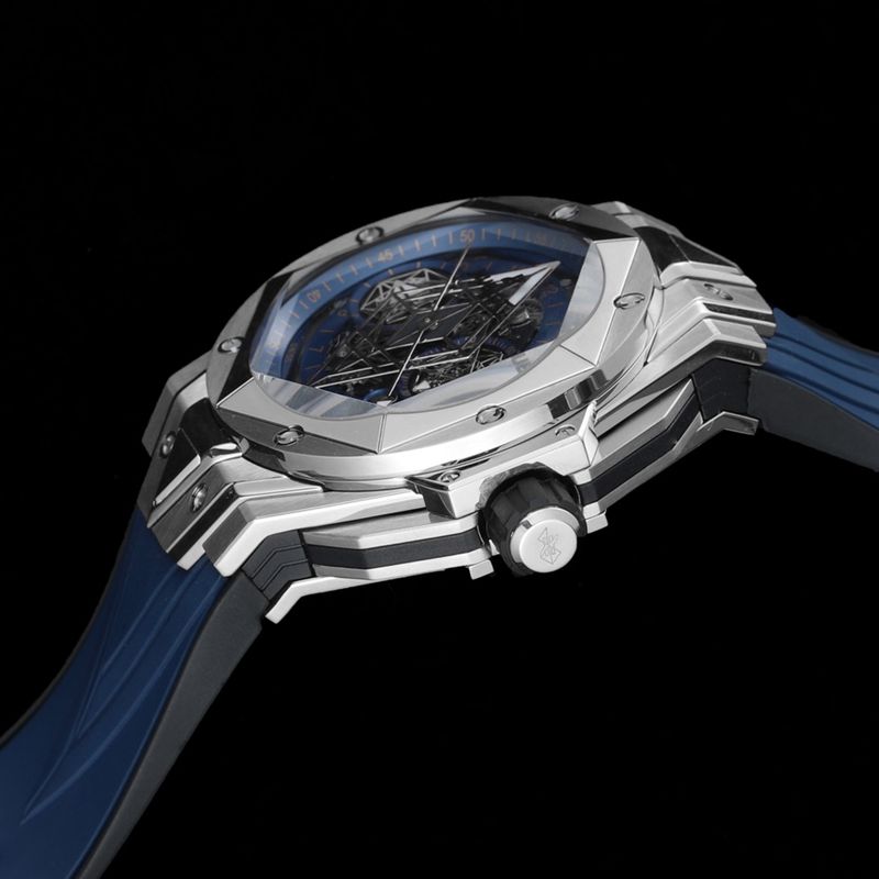 Hublot宇舶复刻手表全新BigBangSangBleuII刺青男士机械腕表侧面图