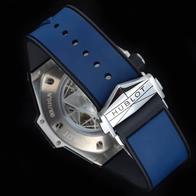 Hublot宇舶复刻手表全新BigBangSangBleuII刺青男士机械腕表表扣图