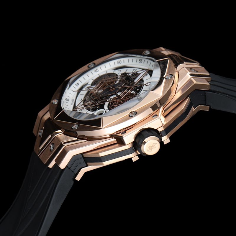 Hublot宇舶精仿手表全新BigBangSangBleuII刺青男士机械腕表侧面图