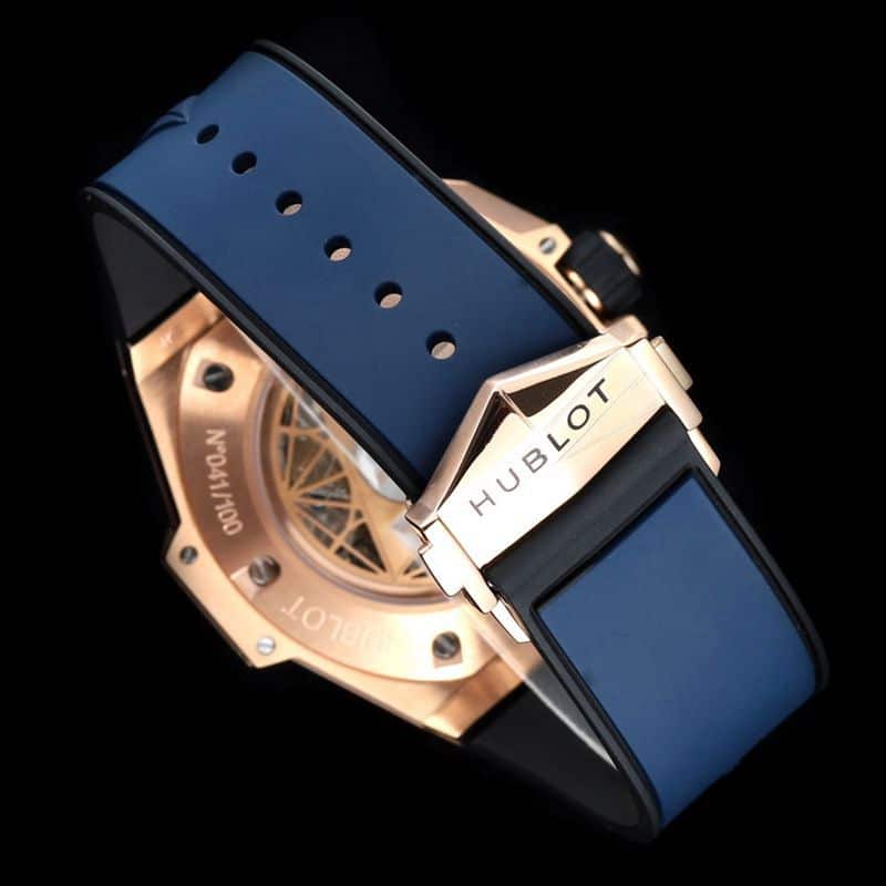 Hublot宇舶精仿手表全新BigBangSangBleuII刺青男士机械腕表表扣图