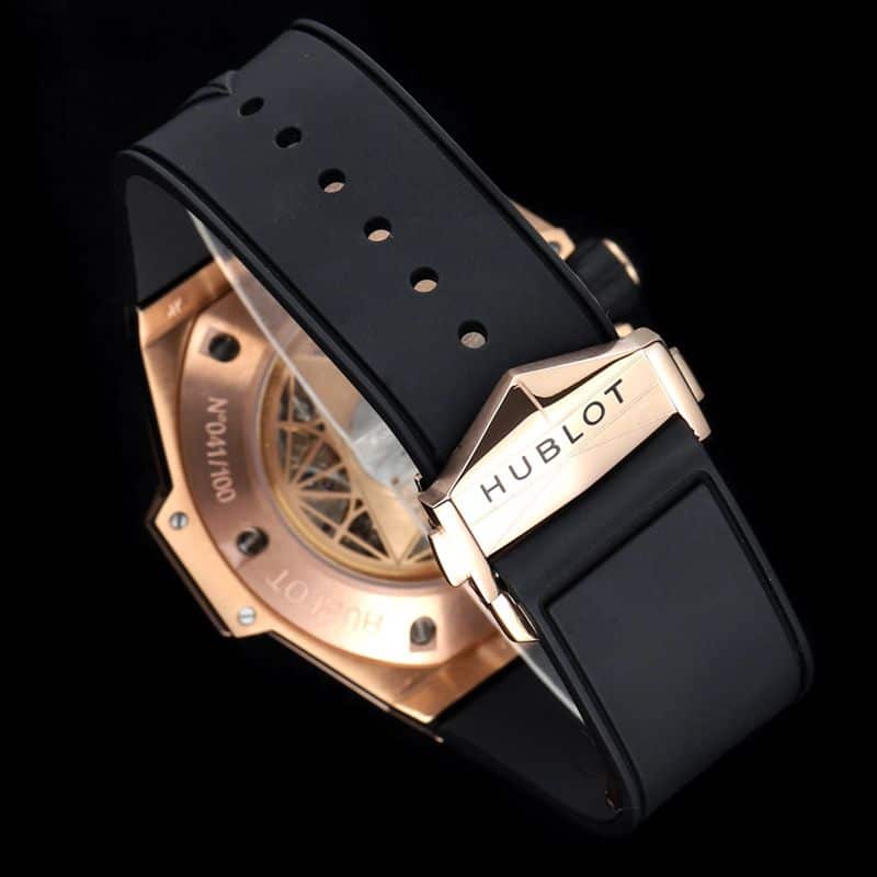 Hublot宇舶精仿手表手表全新BigBangSangBleuII刺青男士机械腕表表扣图
