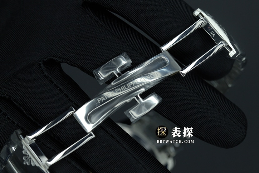 WY-3K厂顶级百达翡丽手雷复刻手表超薄324SC机芯灰盘钢带表扣实拍图