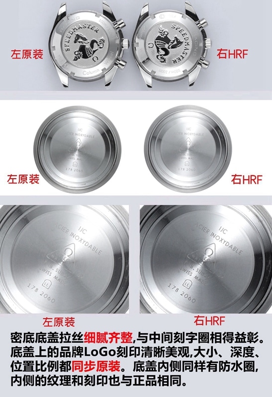 欧米茄超霸系列复刻326.32.40.50.06.001多功能计时手表 评测后盖图