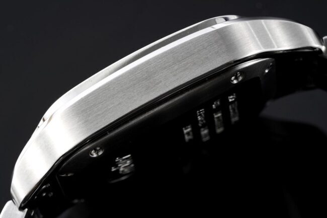 Montres Cartier haut de gamme Santos Collection Ladies Steel Strap White Discs