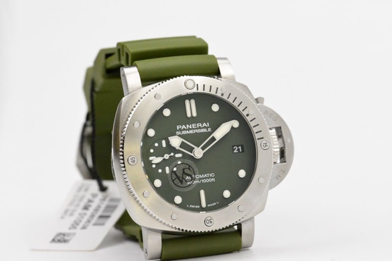 VS厂2020 沛纳海复刻新品PAM1055手表 42MM 绿海魂正面图