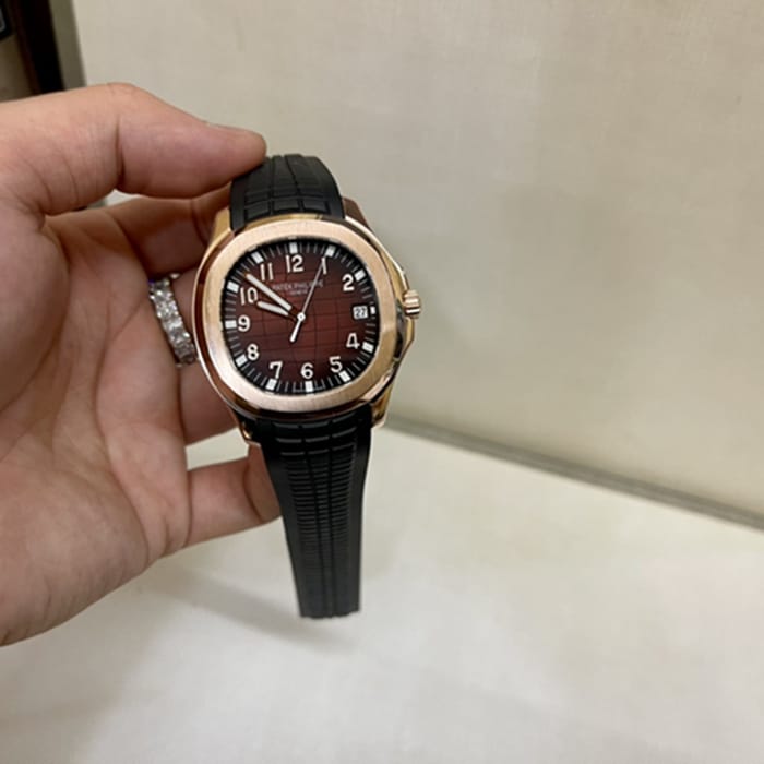 顶级复刻手表百达翡丽男款真金真钻腕表正面图