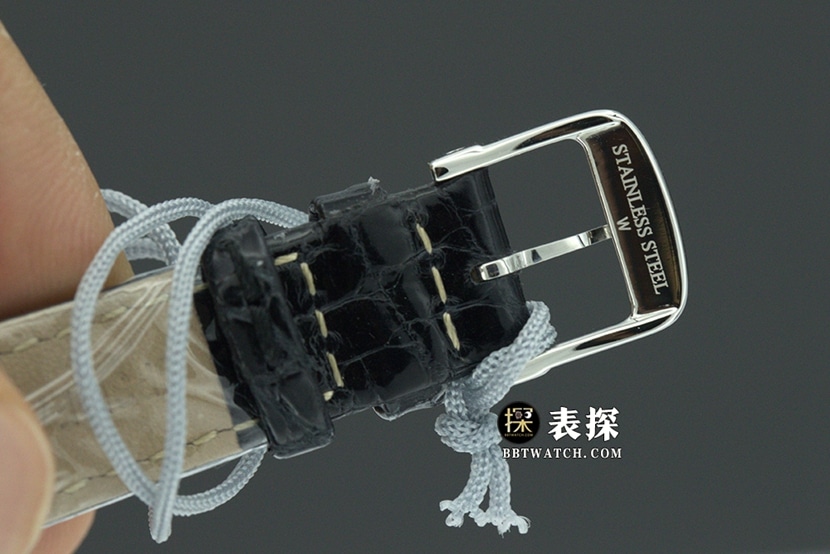 原单优雅浪琴1:1复刻手表银灰盘皮带款L5.512.4.71.3表扣实拍图