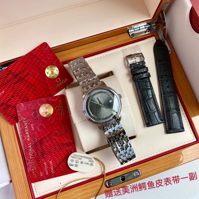 顶级复刻原单手表欧米茄蝶飞系列男款机械手表正面图