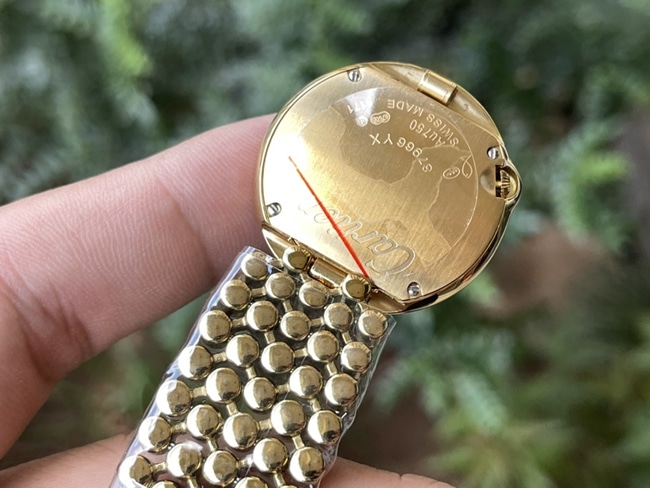 顶级复刻精仿手表卡地亚女款白盘钢带Ballon Blanc de Cartier系列石英手表后盖图