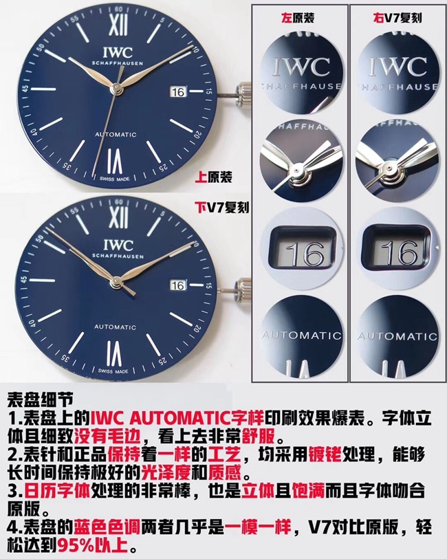 V7柏涛菲诺万国顶级复刻手表对比原版评测表盘细节图