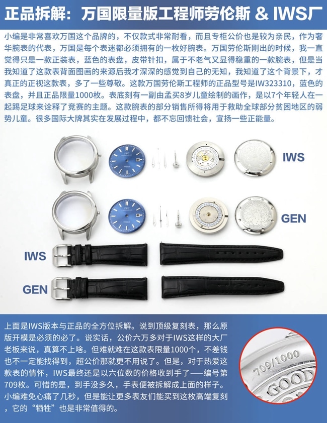 IWC万国劳伦斯IWS厂复刻手表真假对比评测正品细节图