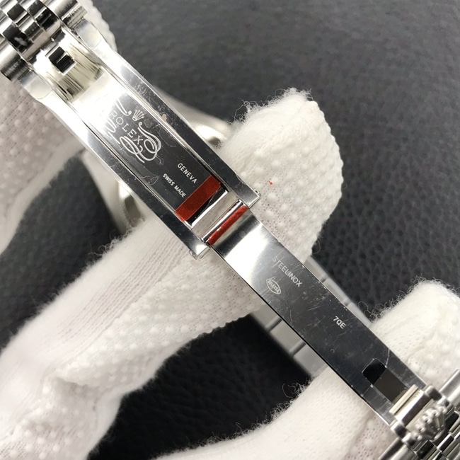 劳力士 女款 顶级复刻手表日志型 粉盘钢带31MM机械手表表扣图