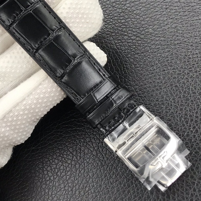 GF厂积家顶级复刻手表月相大师系列正装男款黑盘黑带自动机械手表表扣图