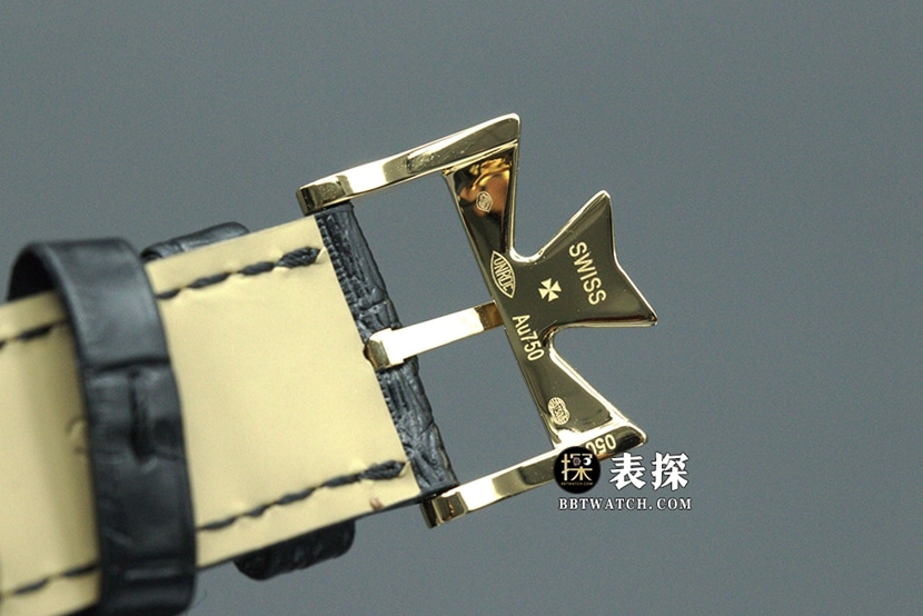 MKS厂顶级复刻江诗丹顿传承系列85180自动机械皮带手表表扣实拍图