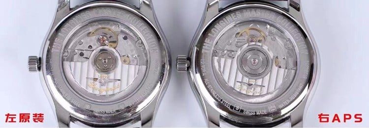 APS厂浪琴顶级复刻手表名匠系列L2.909.4.78.3月相对比正品评测机芯对比图