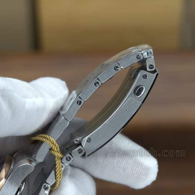 vs厂顶级复刻手表海马系列300间金蓝盘8800男装蓝盘钢带机械机芯手表表扣图