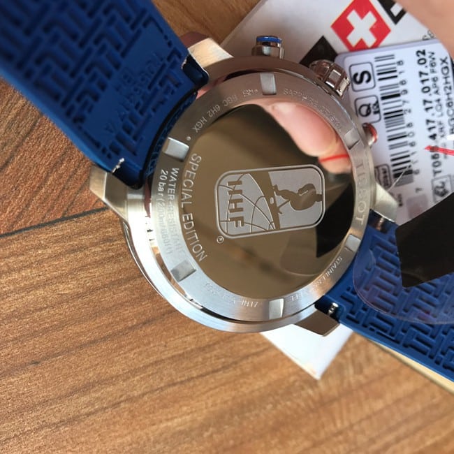 顶级复刻原单天梭手表白盘蓝橡胶带骏驰系列全自动机械底盖图