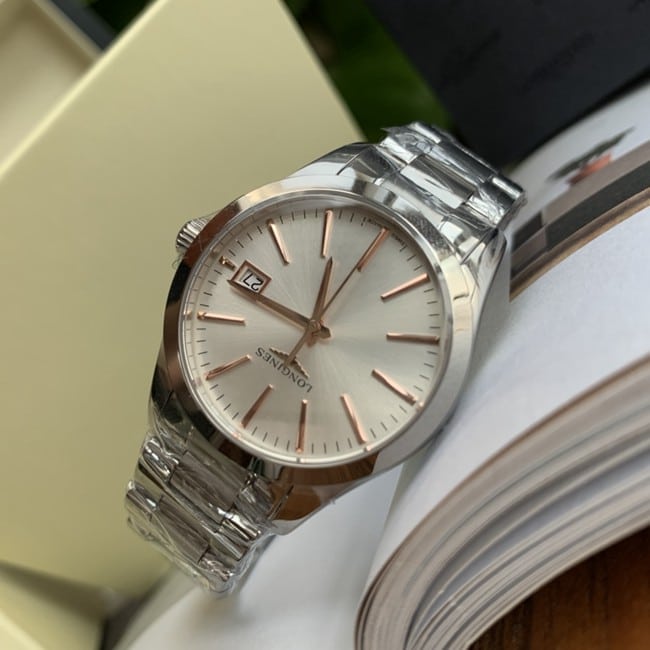 顶级复刻原单浪琴康铂系列防水手表正面图