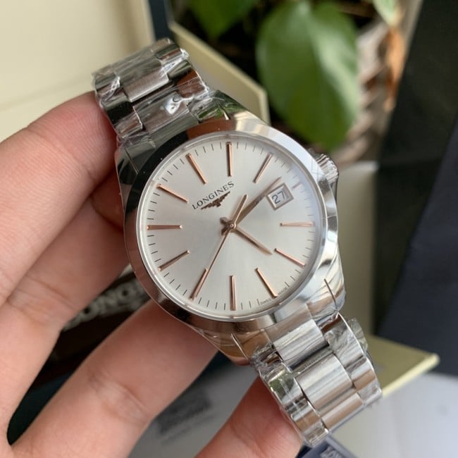 顶级复刻原单浪琴康铂系列防水手表正面图