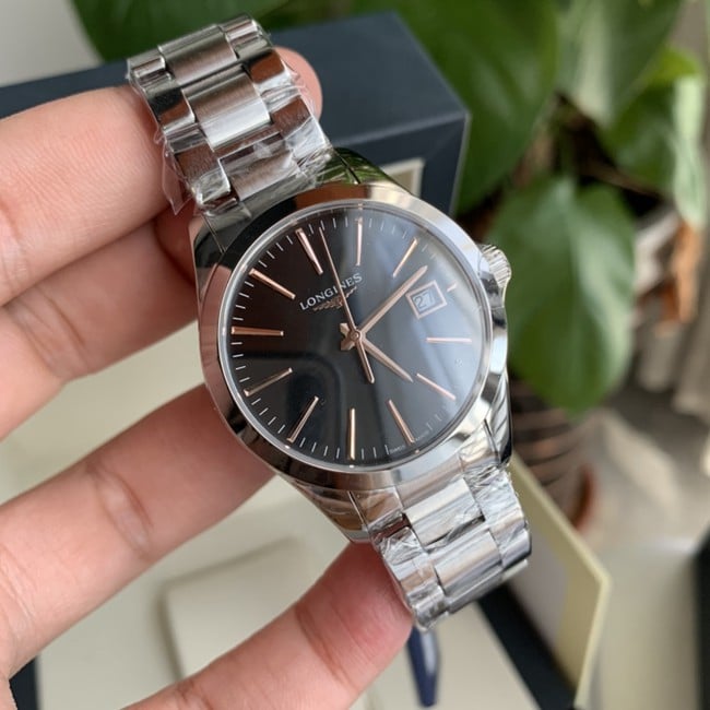 顶级复刻原单浪琴康铂系列防水手表正面图