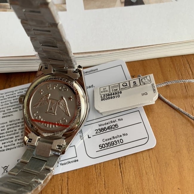 顶级复刻原单浪琴康铂系列防水手表底盖图