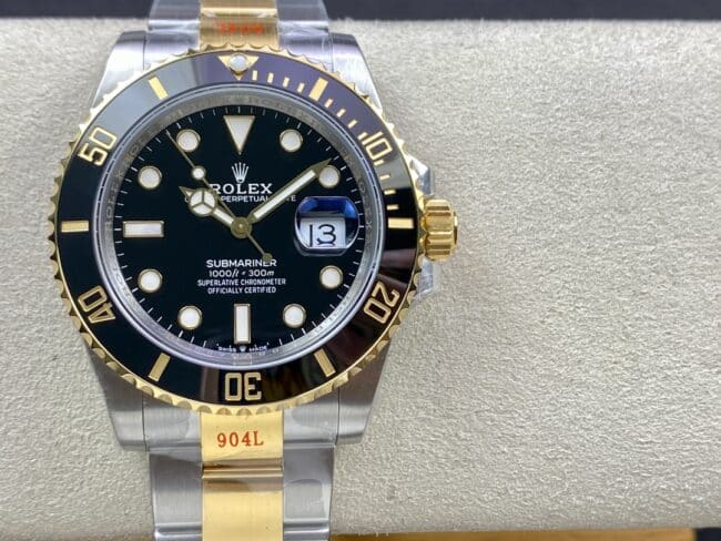 VS厂顶级复刻劳力士间金黑水鬼 41mm全新壳型正品开模黑盘男士机械腕表正面图