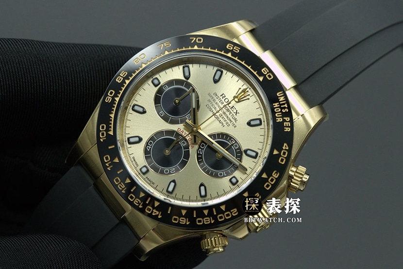 顶级复刻C厂18K金劳力士新款余文乐黄金迪通拿4130机芯男士腕表M116518ln-0048正面实拍图