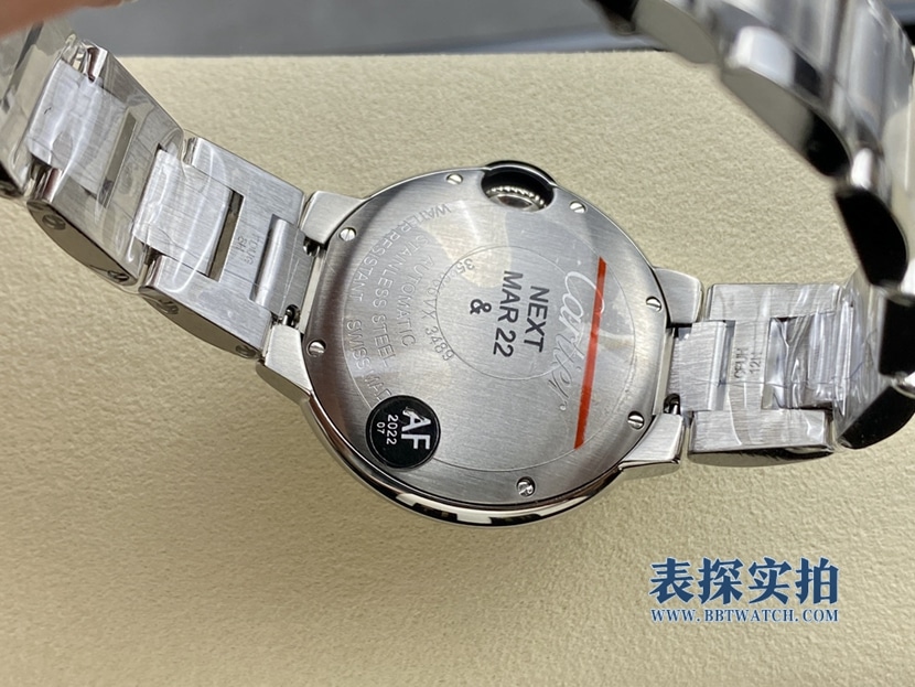 顶级复刻卡地亚33mm新色冰蓝气球机械款底盖