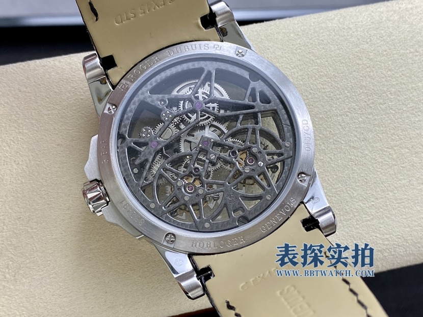 YS王者罗杰杜彼1:1复刻手表白钢镂空双飞行陀飞轮RDDBEX0396底盖图
