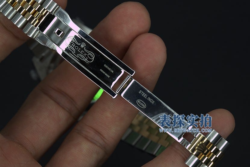 劳力士复刻表包金真钻刻度表扣