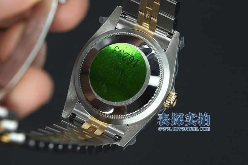 劳力士复刻表包金真钻刻度背面