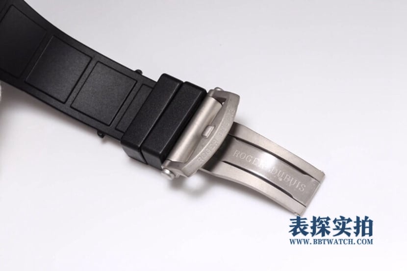 BBR王者罗杰杜彼1:1复刻手表白钢陀飞轮镂空橡胶款RDDBEX0545表扣图