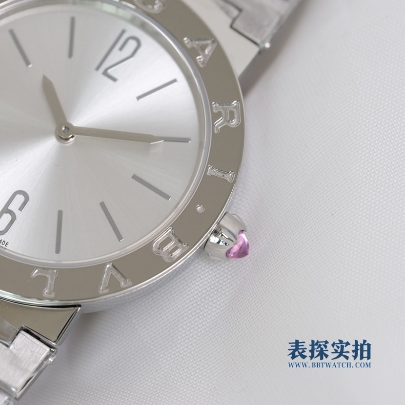 顶级复刻Bv宝格丽白钢女士石英腕表细节