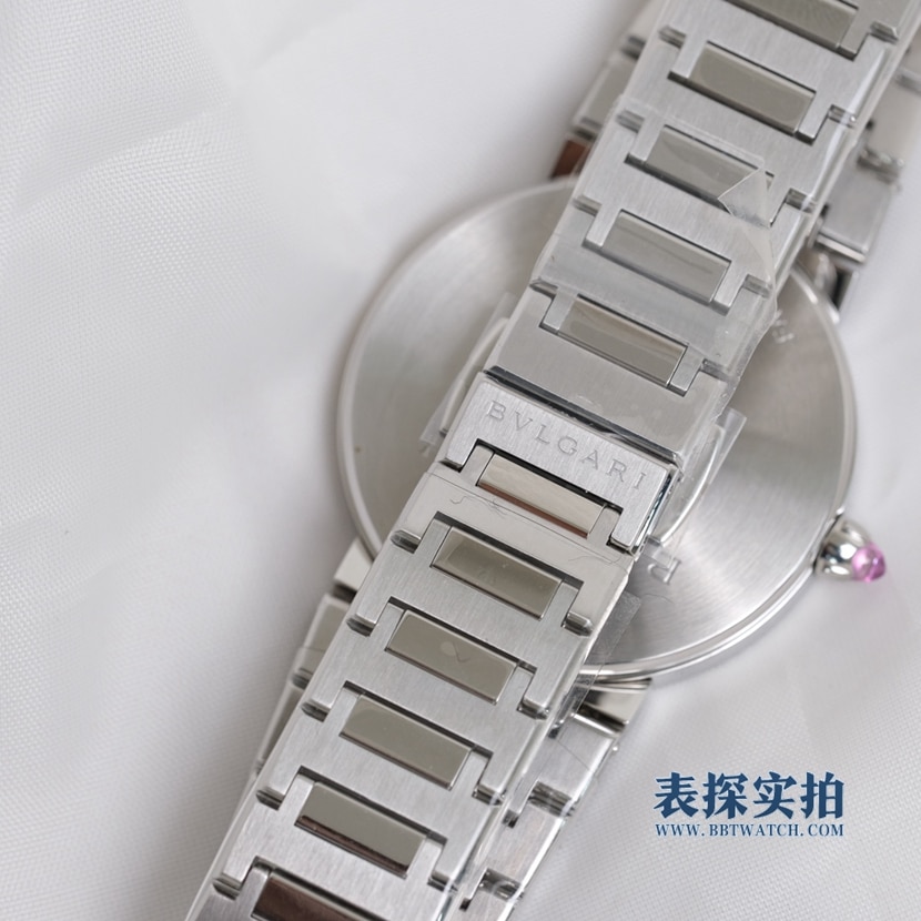 大厂精仿Bv宝格丽女士银色钻石英腕表表扣