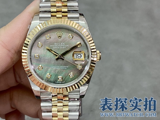 GM劳力士顶级高仿绿盘日志型41mm腕表_多少钱_图片_做工怎么样正面