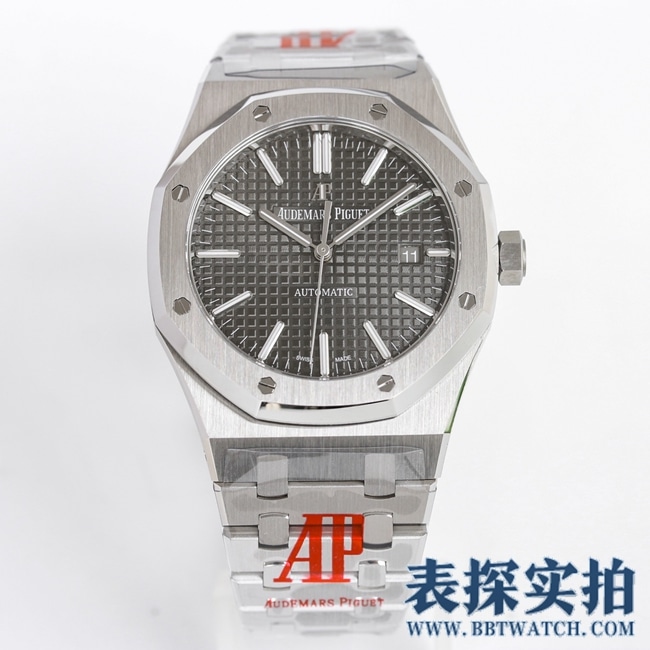 OR厂新品爱彼皇家橡树黑盘大厂精仿Ap15400st腕表正面