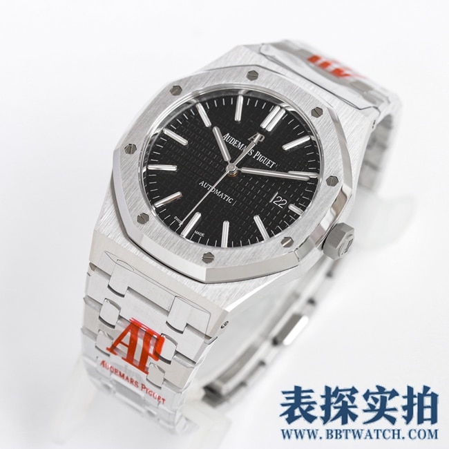 OR厂爱彼顶级高仿黑盘皇家橡树Ap15400st腕表_多少钱_图片_做工怎么样 正面