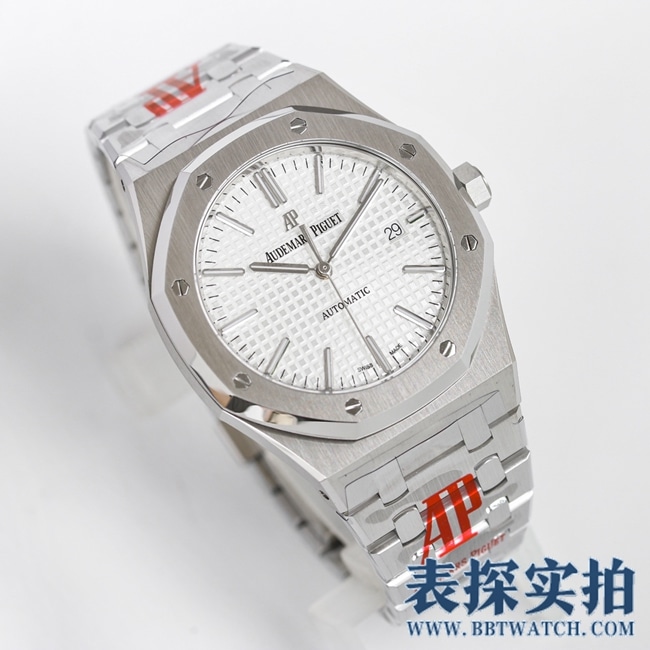 OR厂新品爱彼白钢顶级复刻皇家橡树Ap15400st腕表_价格_图片_质量怎么样 正面