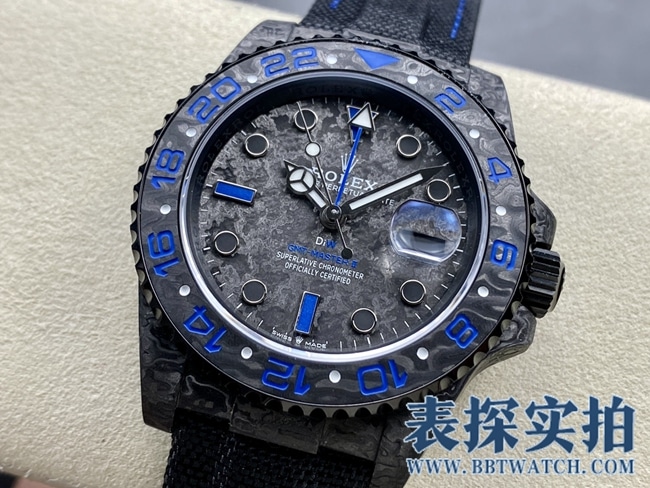 VS劳力士格林尼治顶级高仿碳纤维表壳佩戴轻便_多少钱_图片_做工怎么样 正面
