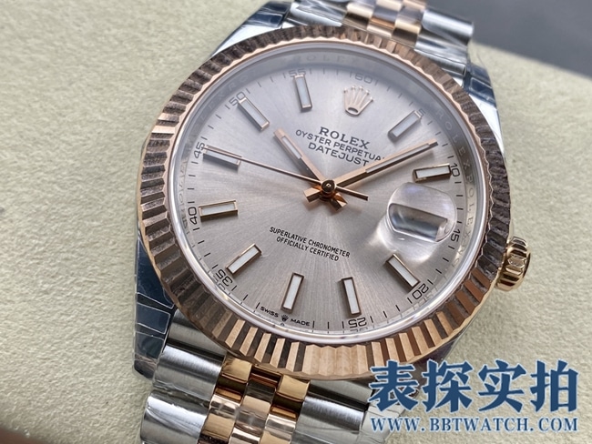 VS劳力士顶级复刻灰盘日志41MM腕表_价格_图片_质量怎么样正面