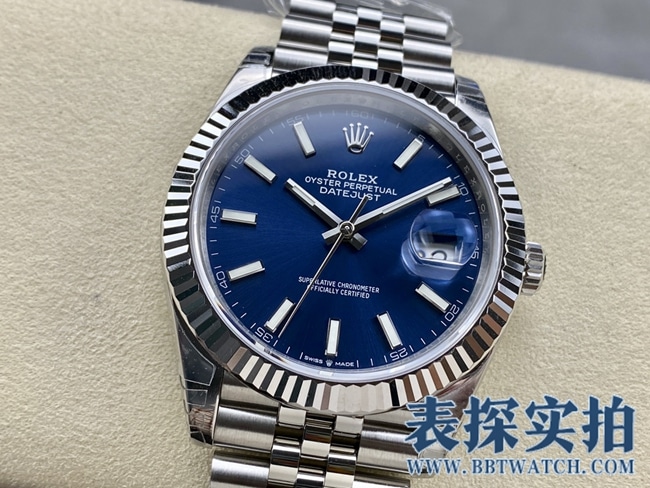 VS顶级复刻劳力士蓝盘日志41MM腕表_价格_图片_质量怎么样 正面