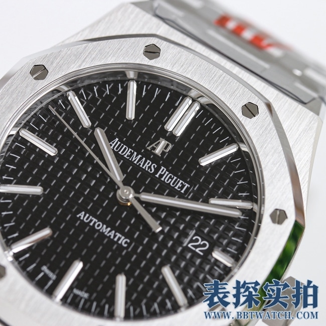 OR厂爱彼顶级高仿黑盘皇家橡树Ap15400st腕表_多少钱_图片_做工怎么样 正面