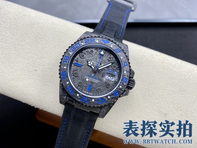 VS劳力士格林尼治顶级高仿碳纤维表壳佩戴轻便_多少钱_图片_做工怎么样 正面